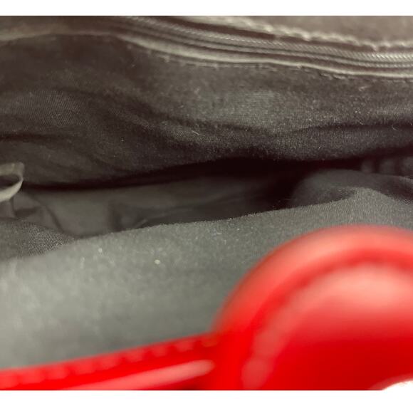 Esprit 1968 Vintage 90s Red Silver Top Handle Crossbody Bag Purse - Picture 10 of 14